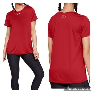 Under Armour Women's Red Locker 2.0 T-Shirt LG,M